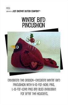 Winter Bird Pincushion by JABCo