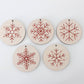 The HNB House - DIY Wood Embroidery Kit - Set of 5 Christmas Ornaments