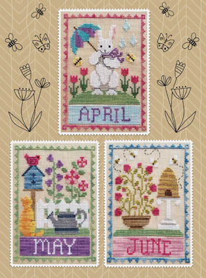 Monthly Trios - April, May and June by Waxing Moon Designs