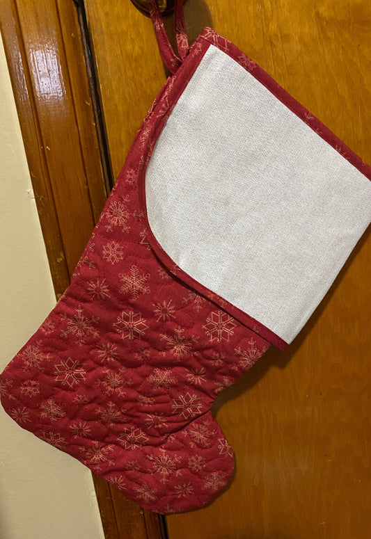 Christmas Stockings with Cross Stitch Cuff