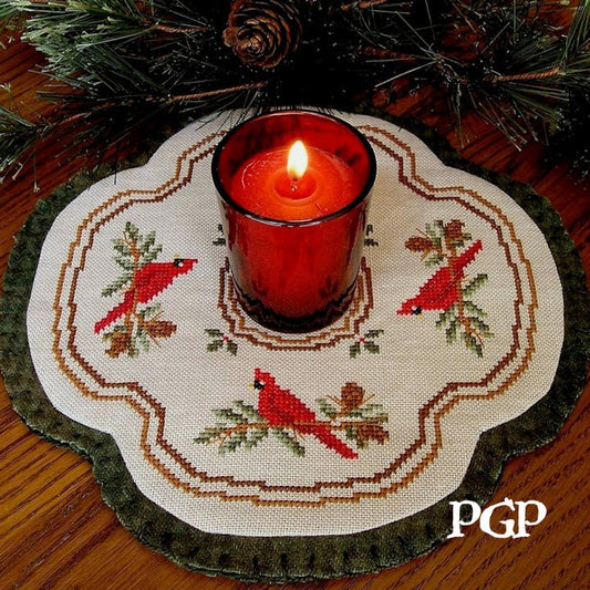 Little Candle Mat- Cardinals by Prairie Grove Peddler